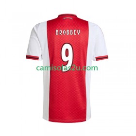 Camisolas de futebol AFC Ajax Brian Brobbey 9 Equipamento Principal 2025/26 Manga Curta